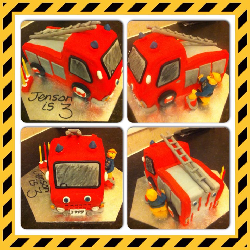 sweet things coleshill cakes fireman cake fire engine 