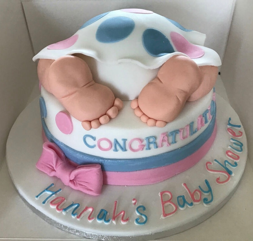 Baby Shower gender reveal cake