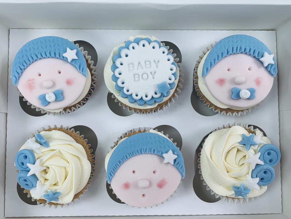 Baby boy new baby shower cupcake cupcakes makers in coleshill made at sweet Things coleshill 